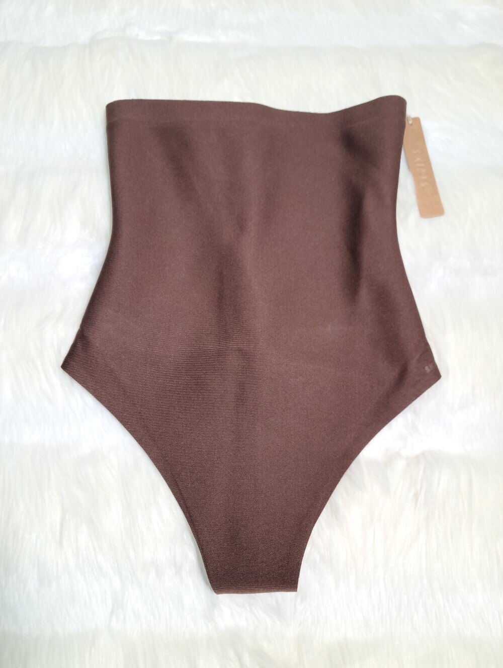SKIMS Body Core Sculpt High Waisted Thong Brown Cocoa Women Medium NEW